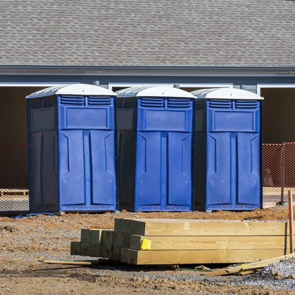 is there a specific order in which to place multiple portable toilets in Hubbard